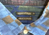 Image 3 of Sunny Sports indigo dyed patchwork shirt, made in Japan, size S