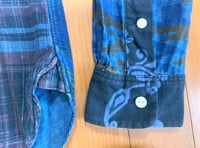 Image 4 of Sunny Sports indigo dyed patchwork shirt, made in Japan, size S