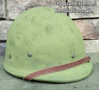 Image 8 of (B) WWII Repro Hawley M-1 Helmet Liner. Rayon Webbing & sweatband. (Nickel Hardware)