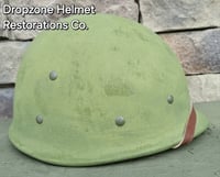 Image 4 of (B) WWII Repro Hawley M-1 Helmet Liner. Rayon Webbing & sweatband. (Nickel Hardware)