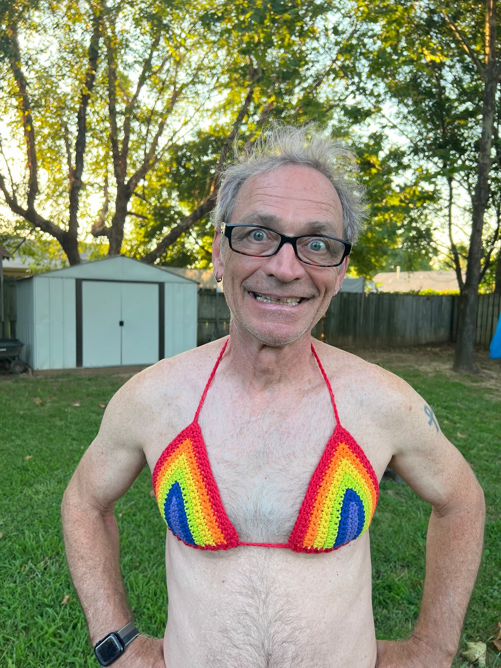 Image of Rainbow Bikini Top (XS/S)