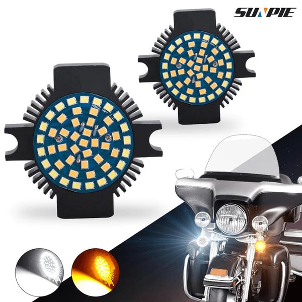 Image of #SUNPIE (2pcs/set) 1157 LED Insert Turn Signal Lights Flat Style for Electra Glide Road King, Pack o