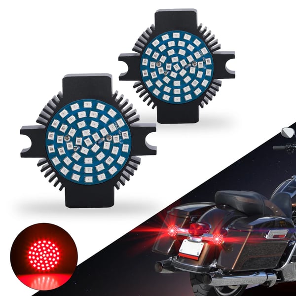 Image of #Sunpie 1156 Harley Motrocycle LED Turn Signal Lights, Red, Pack of two (2pcs/set)