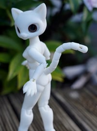 Image 4 of Shorthaired Cat Girl Ball Jointed Doll Base | White, Slim Body