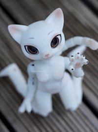 Image 1 of Shorthaired Cat Girl Ball Jointed Doll Base | White, Slim Body