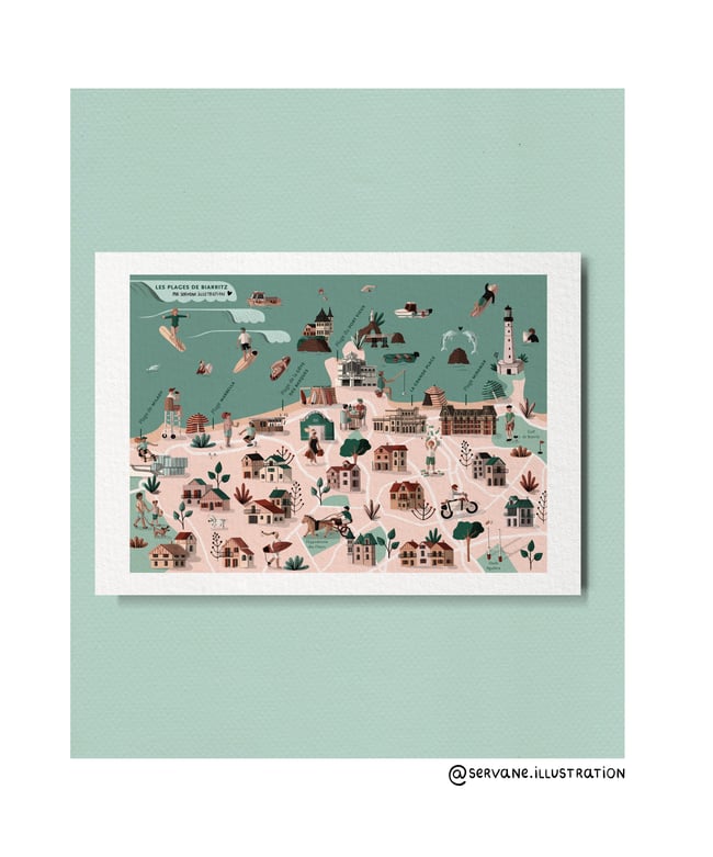 " Les plages d'Anglet / Biarritz " (deux au choix)