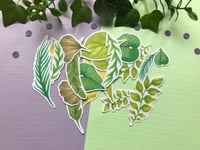 Image 1 of Green Leaf Sticker Pack