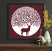 Image of Maroon ‘The Stag’ Canvas Print