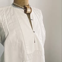 Image 1 of White long dress with blue touches