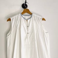 Image 4 of White long dress with blue touches