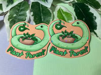 Image 2 of Cute Plant Parent Snake Vinyl Sticker to decorate your Laptop, Planners, Journal, Paper Crafts