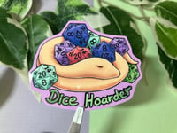 Image 4 of Cute Dice Hoarder Snake Vinyl Sticker to decorate your Laptop, Planners, Journal, Paper Crafts