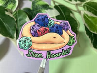 Image 6 of Cute Dice Hoarder Snake Vinyl Sticker to decorate your Laptop, Planners, Journal, Paper Crafts