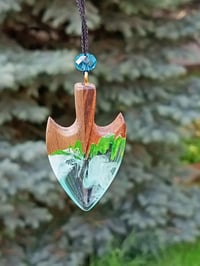Image 1 of Epoxy resin and Brazilian walnut pendant