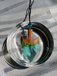 Image 2 of Epoxy resin and Brazilian walnut pendant