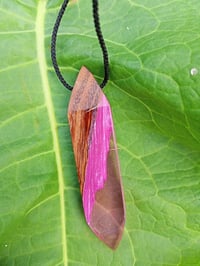 Image 1 of Epoxy resin and wood pendant