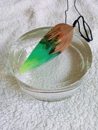 Image 2 of Handmade pendant made of epoxy resin and rare woods