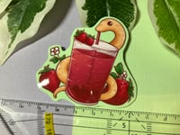 Image 6 of Cute Strawberry Snake Waterproof Vinyl Sticker 