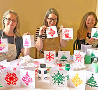 Image 2 of Stencilled Christmas Card and Wrapping Paper Workshop