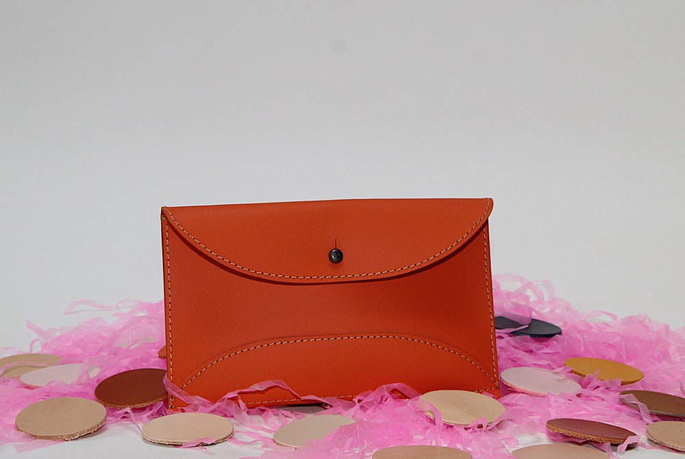 Image of Portefeuille Orange mat (Hermes orange)