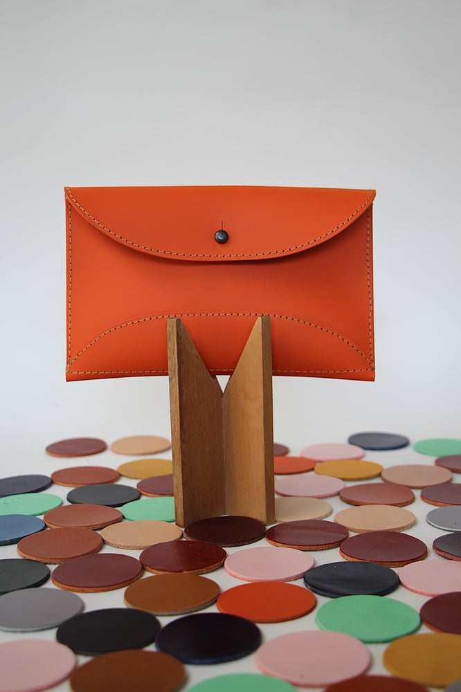 Image of Portefeuille Orange mat (Hermes orange)