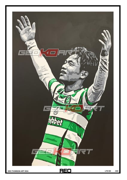 Image of REO HATATE CELTIC FC A3 PRINT