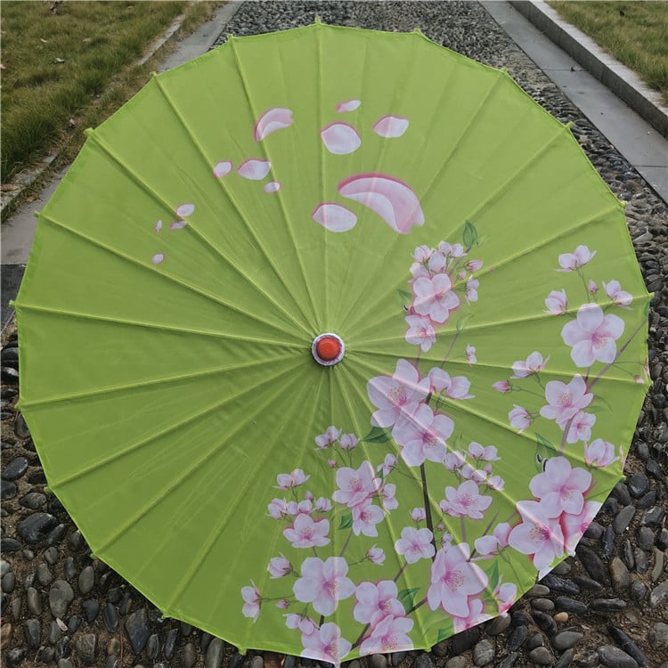 Image of Green/Pink Floral Parasol