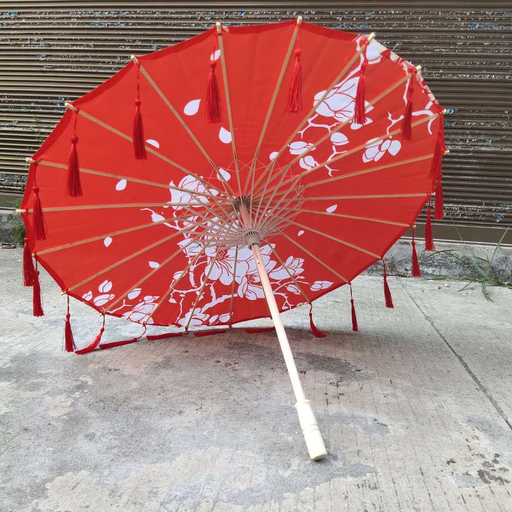 Image of Red/White Parasol