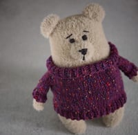 Image 3 of Knitted bear, Handmade bear, Bear with a heart