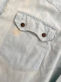 Image 5 of FULLCOUNT DISTRESSED LIGHT DENIM WESTERN SHIRT