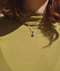 Image 15 of Silver Nugget Necklace  - with Green Opal 