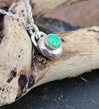 Image 9 of Silver Nugget Necklace  - with Green Opal 