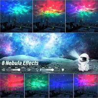 Astronaut Star Projector Galaxy Night Light - Multicolor Starry Nebula LED Lamp for Kids Bedroom & H