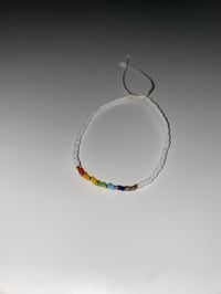 Image 1 of White multi color bracelet 🌈