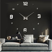 3D Wall Clock Frameless Acrylic DIY Digital Clock for Living Room 