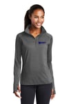 Ladies Gray Heather Performance Quarter Zip