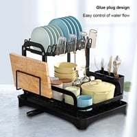  Dish Bowl Drainer Storage Rack 