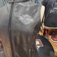 Image 2 of HD Women's Leather racing Vest