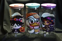 Image 1 of Set of Halloween and Fall Themed Beer Glass Mugs