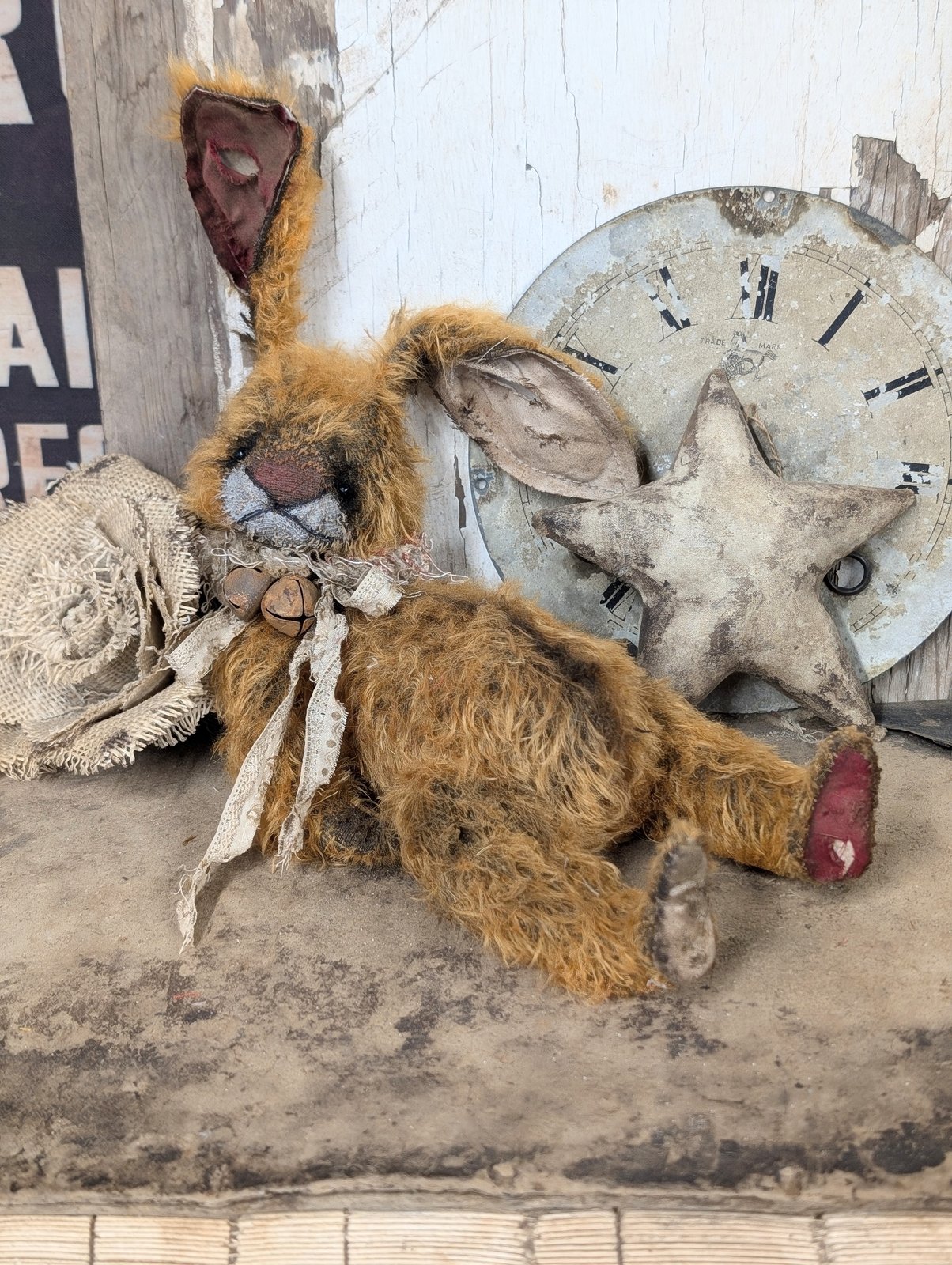 Vintage Primitive Bunny deals Plush