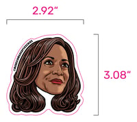 Image 4 of Vice-President Kamala Harris Face Glitter Sticker