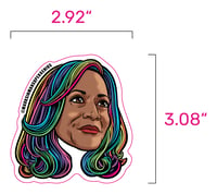 Image 5 of Vice-President Kamala Harris Face Glitter Sticker