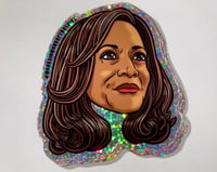 Image 1 of Vice-President Kamala Harris Face Glitter Sticker