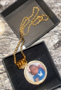 Image 1 of Crown picture necklace 