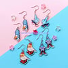 Bird earrings + stickers