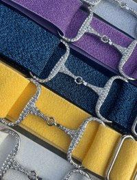 Image 1 of 1.5" Rhinestone Snaffle Glitter Belts