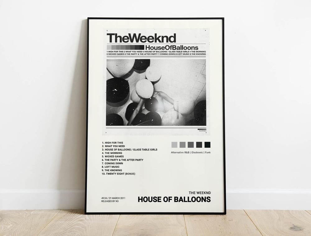 The Weeknd - House of Balloons Music Album Poster