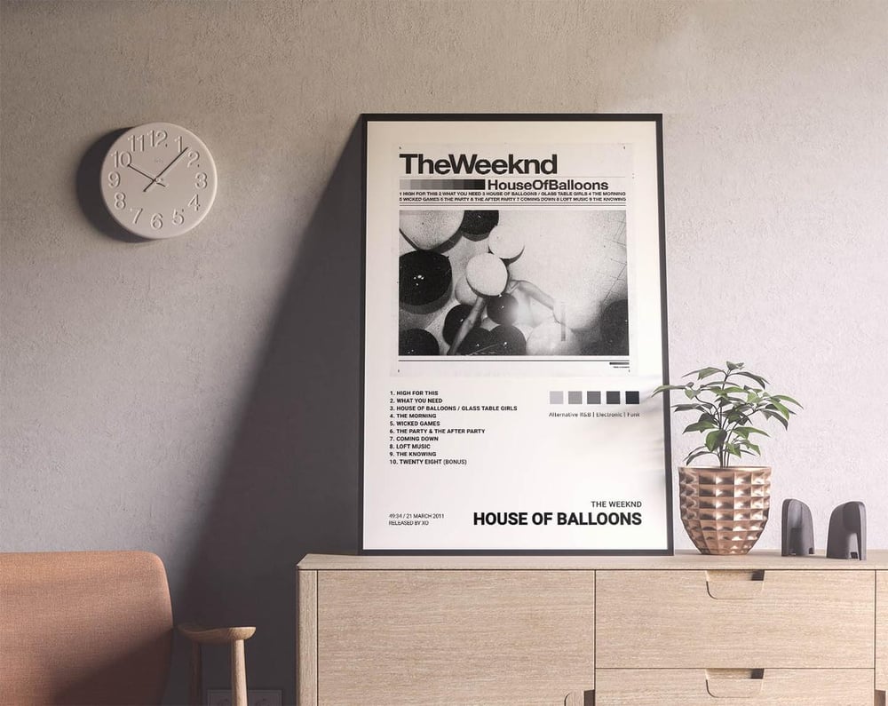 The Weeknd - House of Balloons Music Album Poster