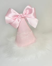 Girls Birthday Hat Light Pink