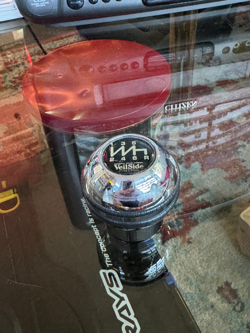 Veilside Black Round Shift Knob (M12x1.25)